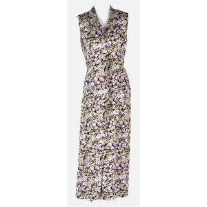 Vintage Rampage R Wear Dress Floral Print Rayon Button-Up‎ Sleeveless Pockets